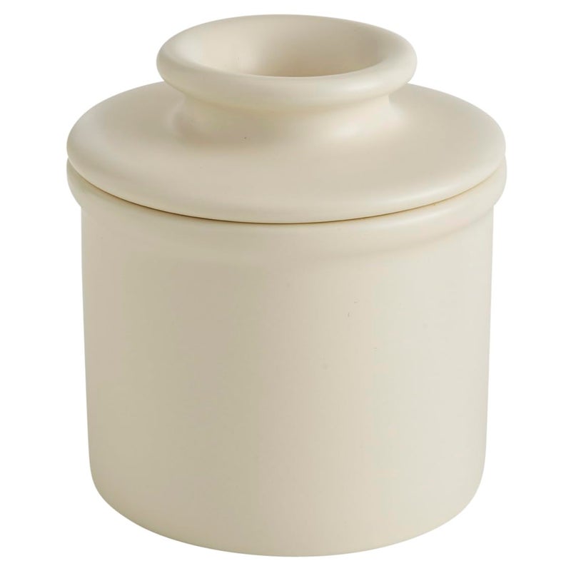 Butter Bell جرس الزبدة - جرس الزبدة الأصلي من L. Tremain، وعاء زبدة سيراميك فرنسي للحفاظ على الزبدة القابلة للدهن، وعاء زبدة سيراميك فرنسي، منتج خاص (عاجي غير لامع) - Image 1